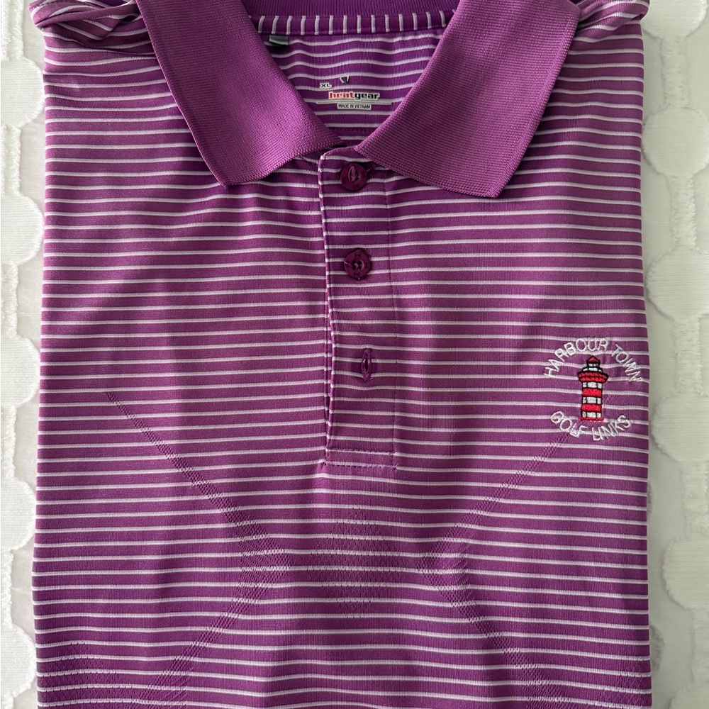 Purple Striped Kids Polo Shirt
